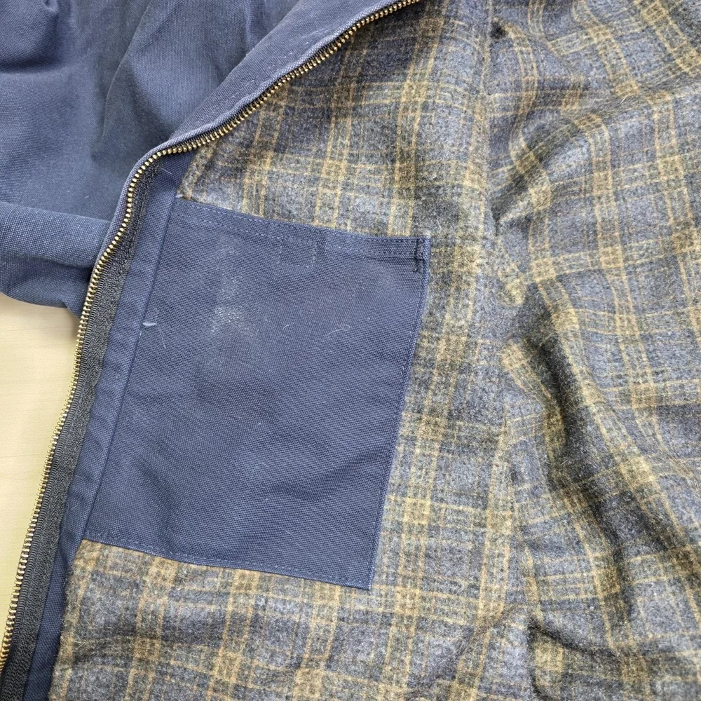 Carhartt Blanket Lined Detroit Jacket Navy Blue Fade J172 DNY Size 4XL‎